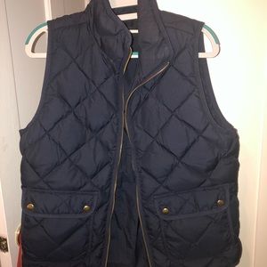 JCrew Navy Quilted Vest